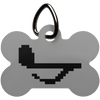 Pixel Note Dog Bone Pet Tag