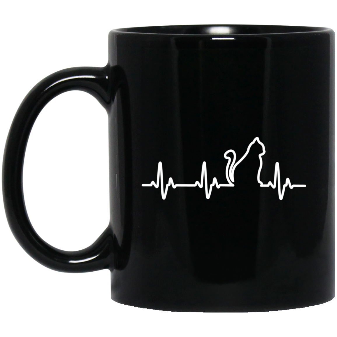 Music Heart Beat Cat Mug