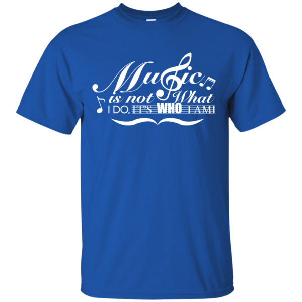 "Music Is Not What I Do" T-Shirt™ - Royal / Small - { shop_name }} - Review