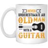 Never Underestimate An Old Man With Guitar T-shirt