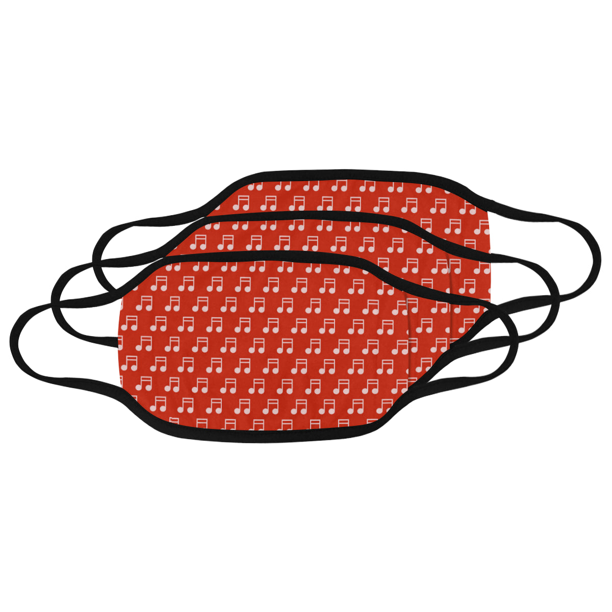 Music Notes Red Mask