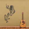 MICROPHONE Music Notes Hair bar Wall Stickers - Artistic Pod