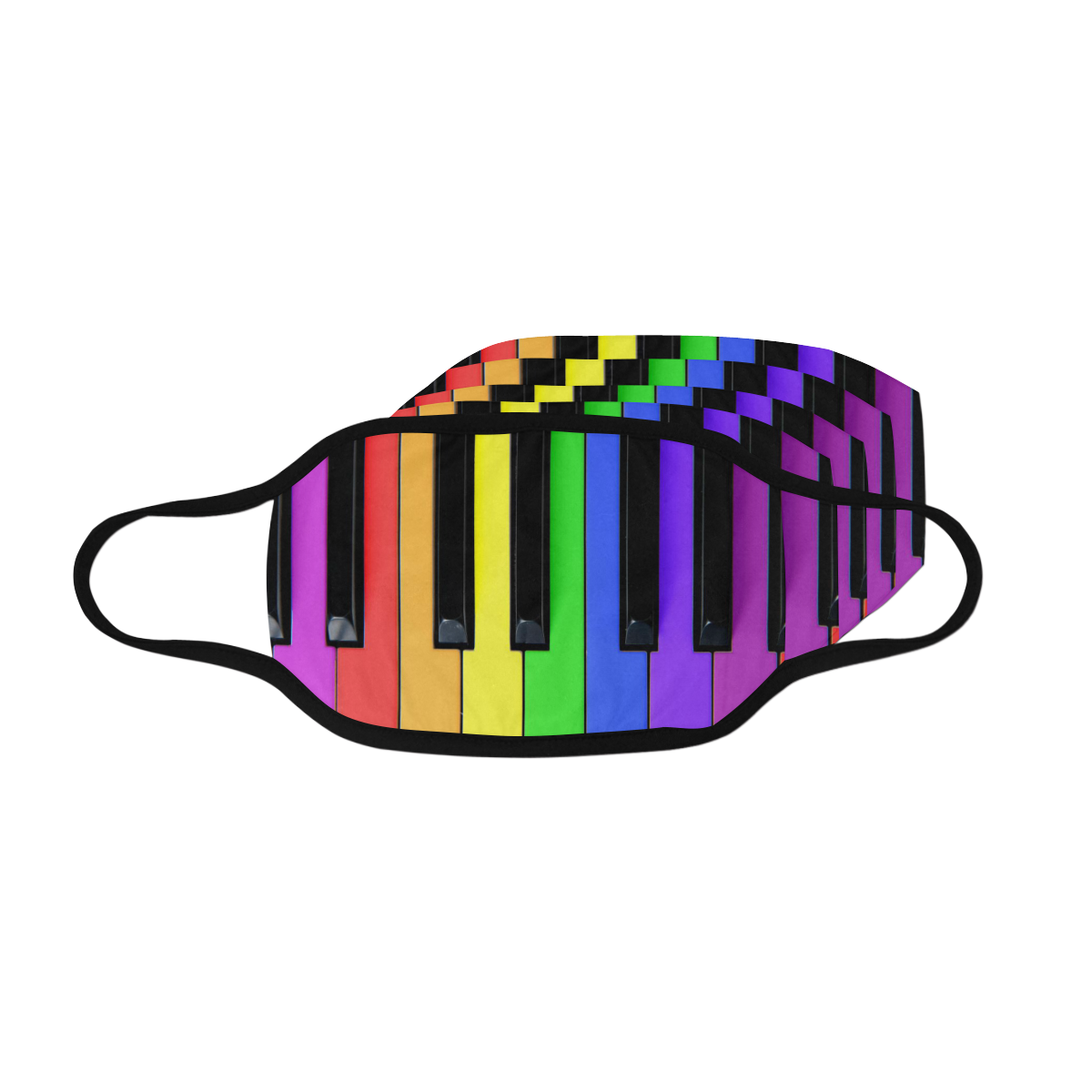 Rainbow Piano Keys Mask