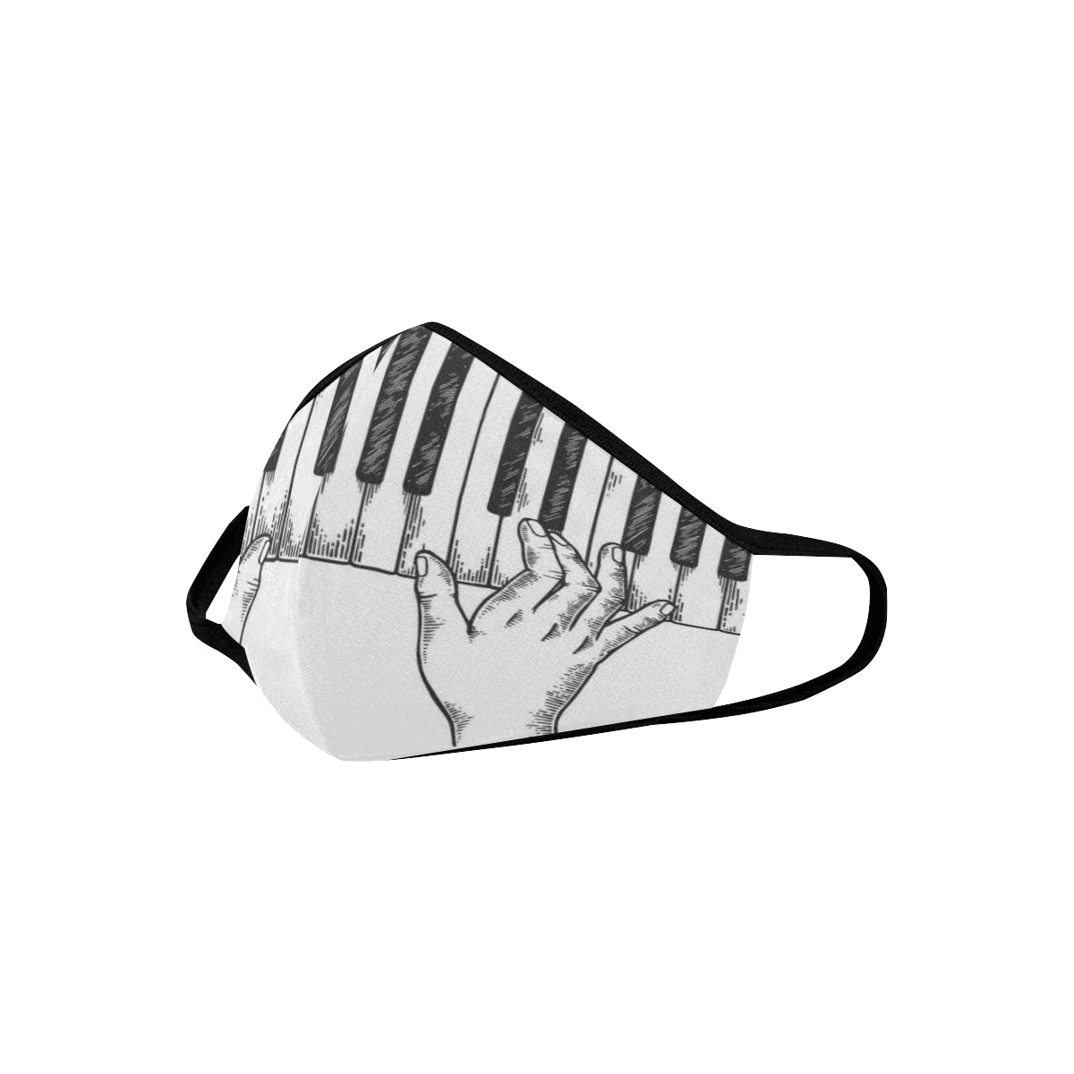 Hands on piano keys Mask