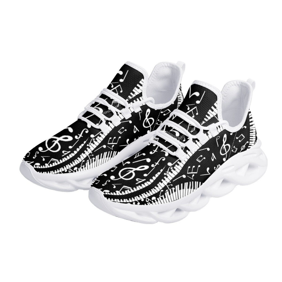 Music & Piano Pattern Sneakers