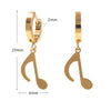 Gold-Color Eighth Notes Earrings