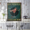 Music & Wine Lady Poster