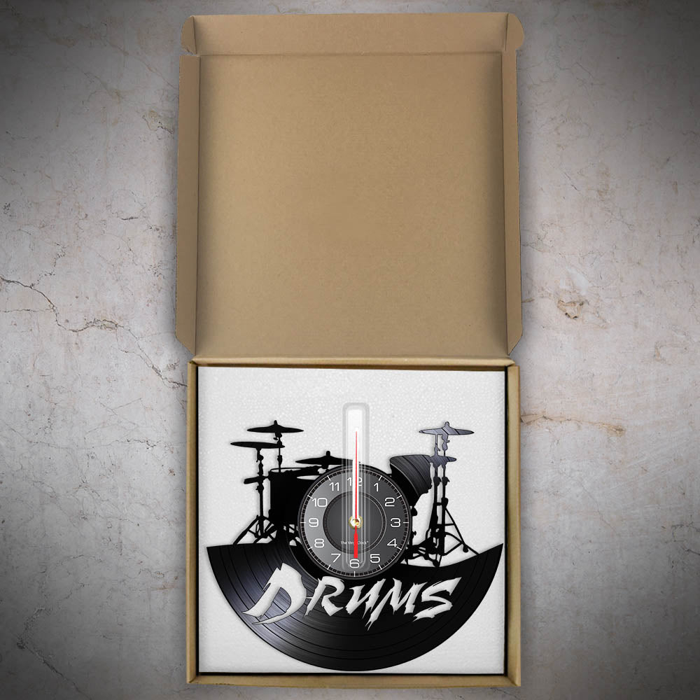 DRUMS LED Colorful Vinyl Record Clock