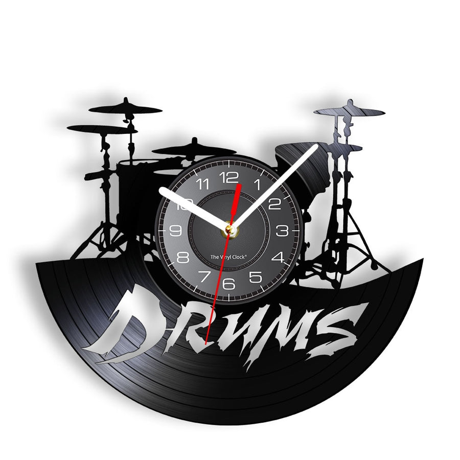 DRUMS LED Colorful Vinyl Record Clock
