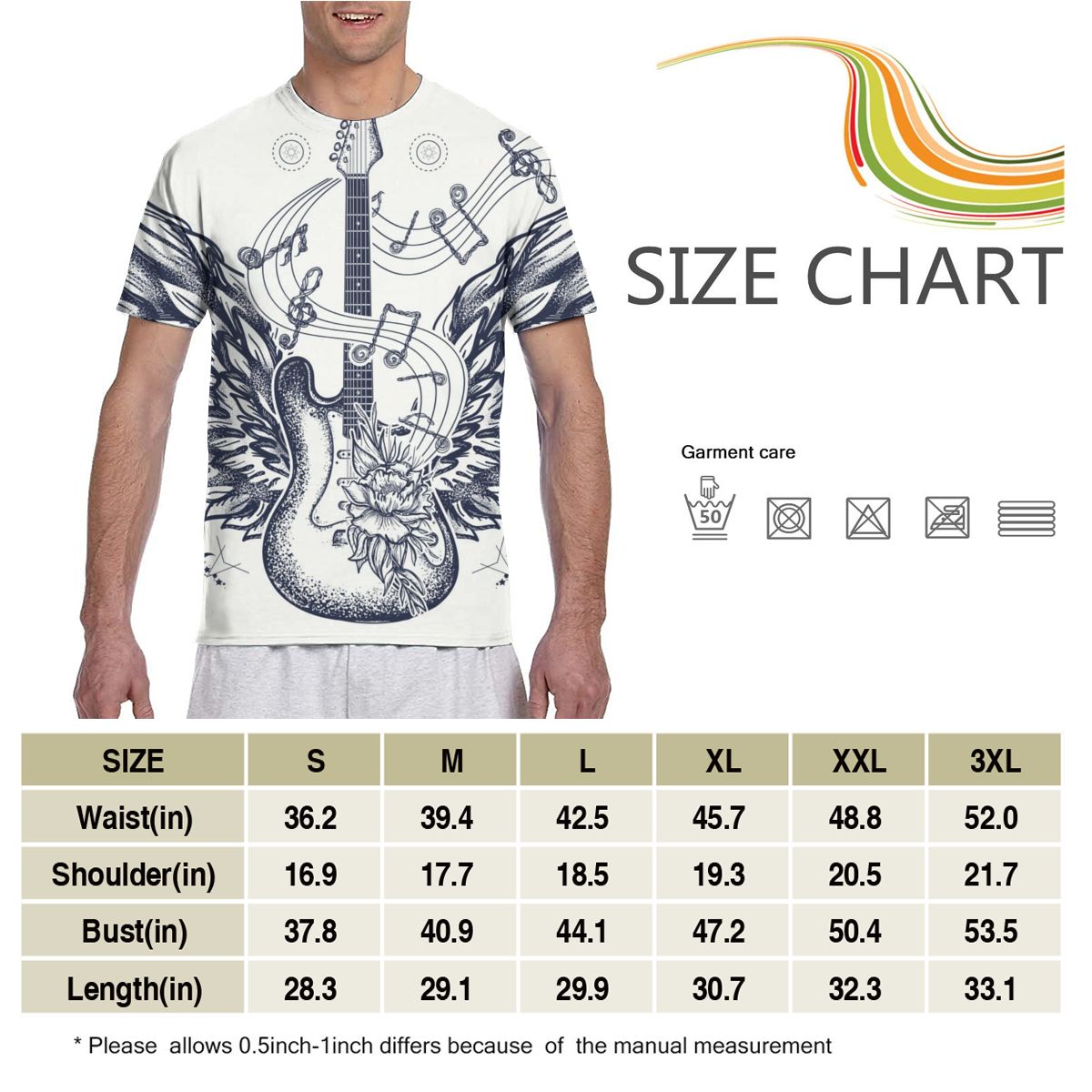 Guitar Art Printed T-shirt