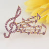 Free - Crystal Music Notes Brooch