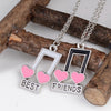 Best Friends Musical Notes Hearts Necklace - Artistic Pod