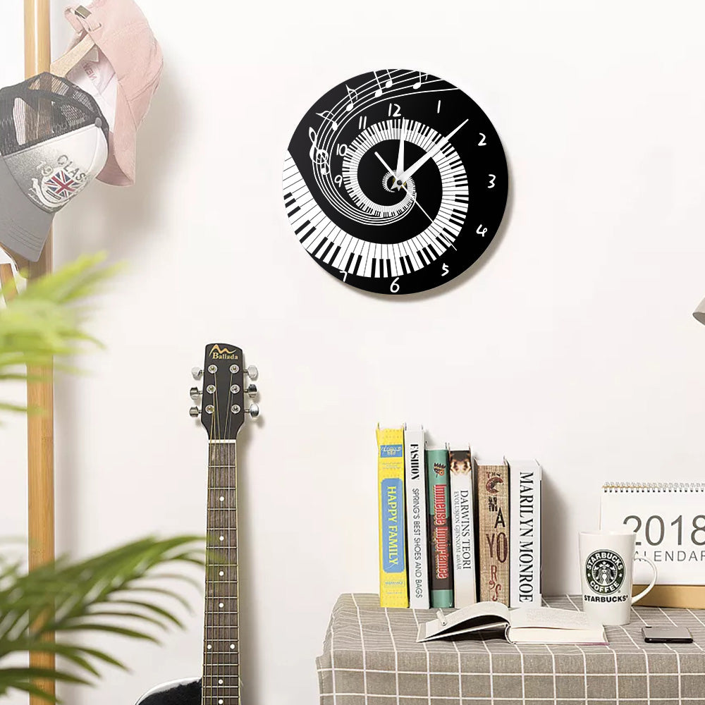 Piano Music Notes Wall Clock