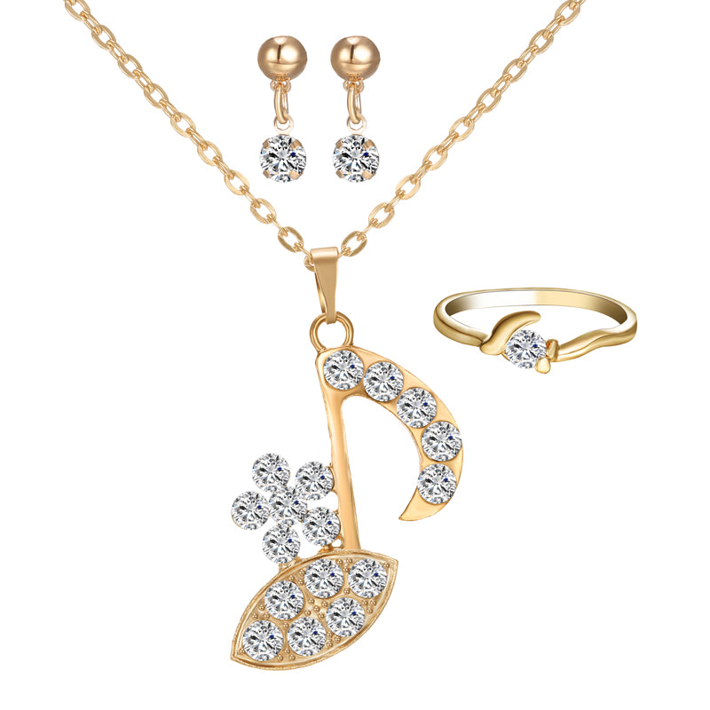 Elegant Eighth Note Jewelry Set