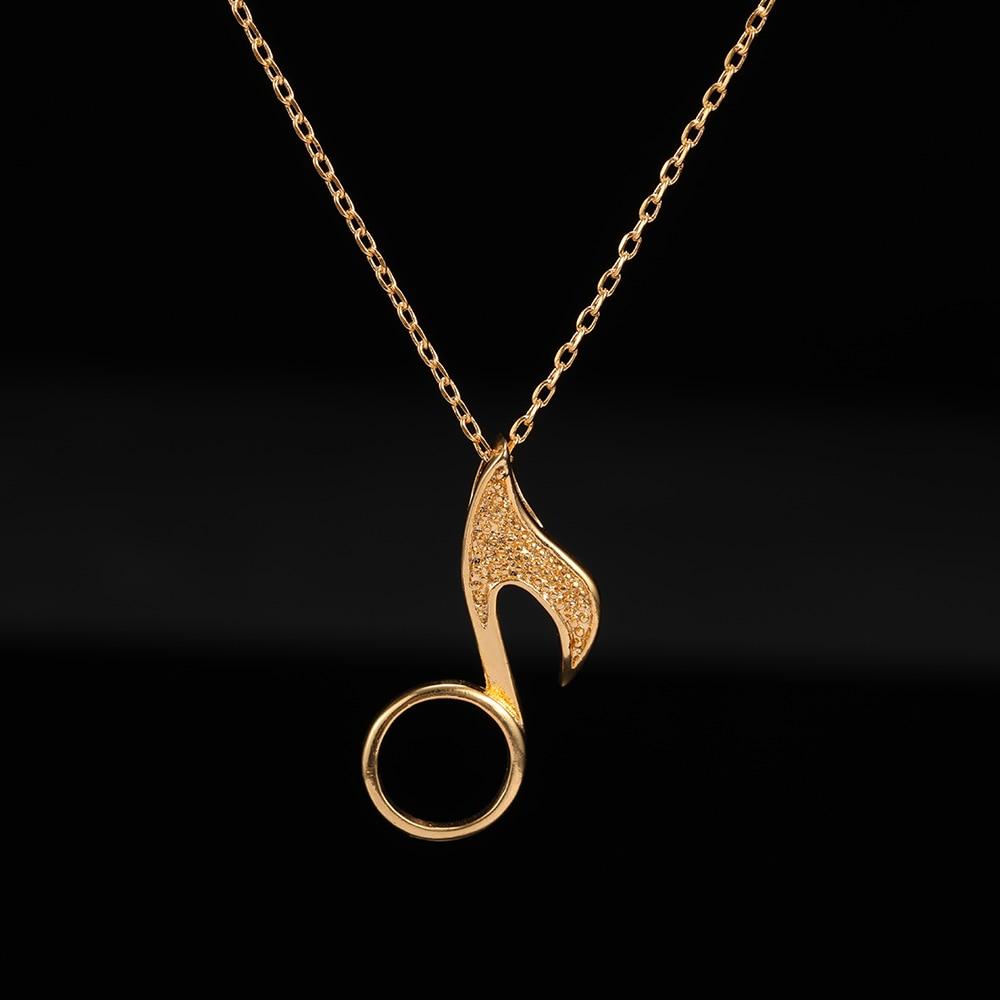 Golden Music Note Necklace