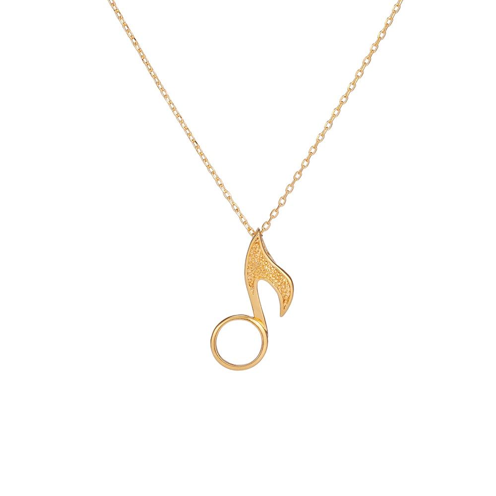 Golden Music Note Necklace