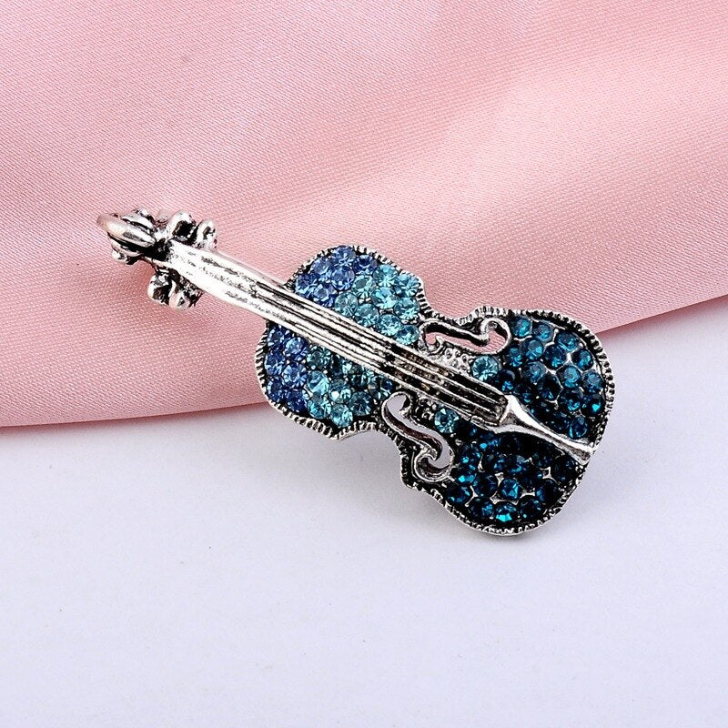 Exquisite Retro Violin Brooch