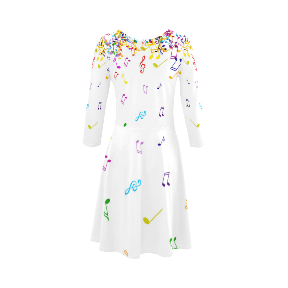 Colorful Music Notes Sleeve Sundress