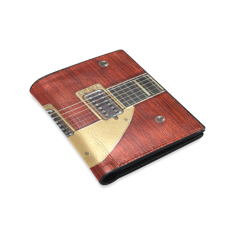 Red Guitar Leather Wallet