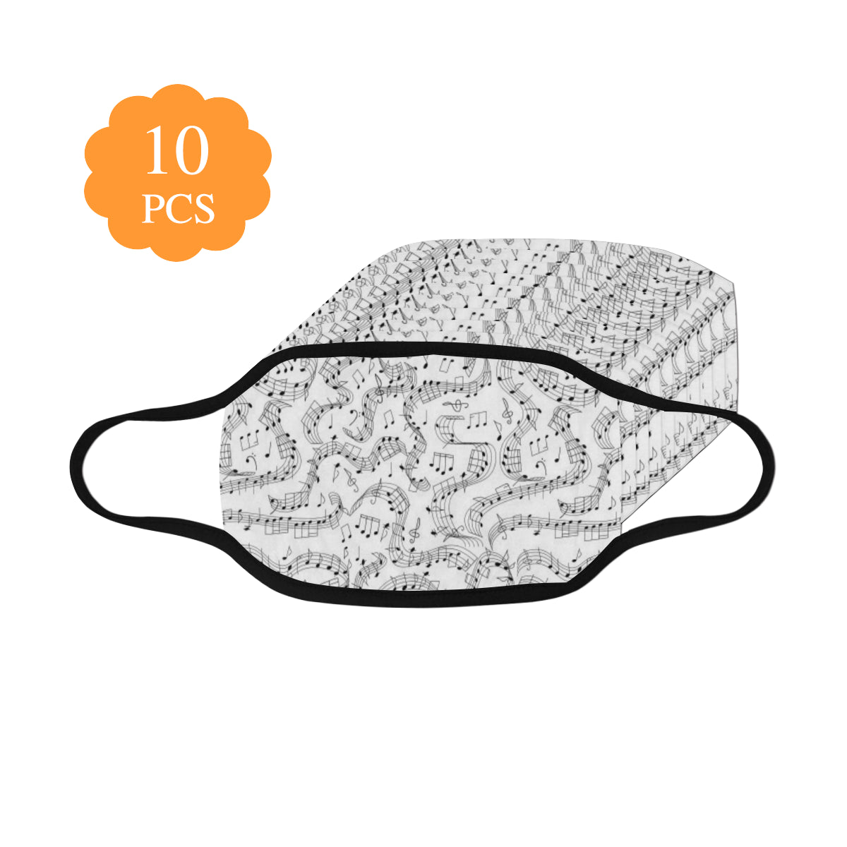 Musical Notes White Mask