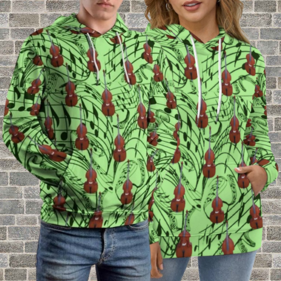 Music Note Instrument Loose Hoodie