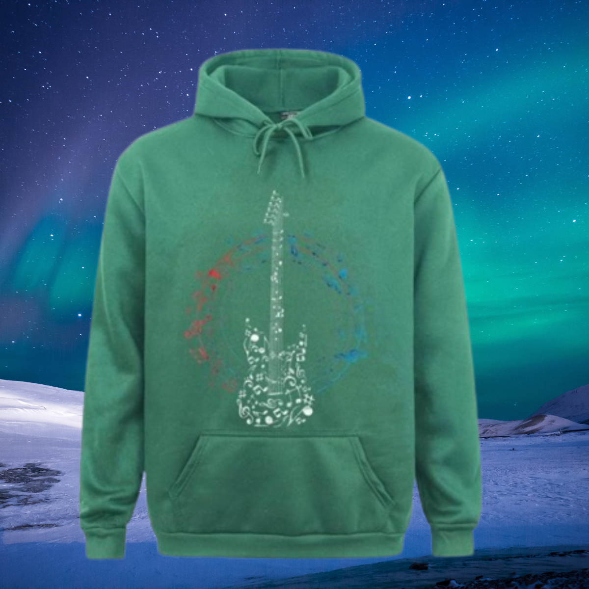 Circle Music Note Guitar Hoodie