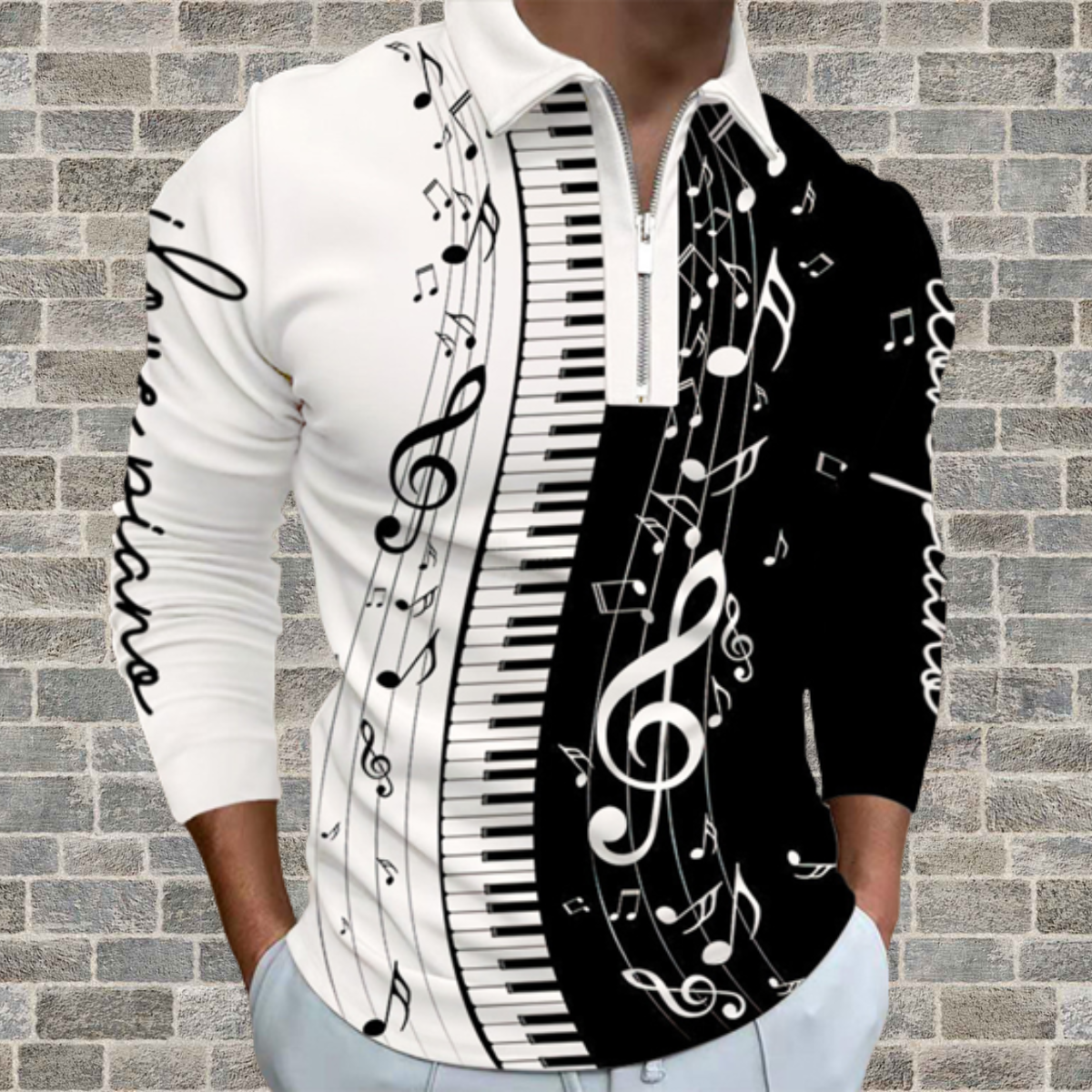 Music Long Sleeve Polo Shirt