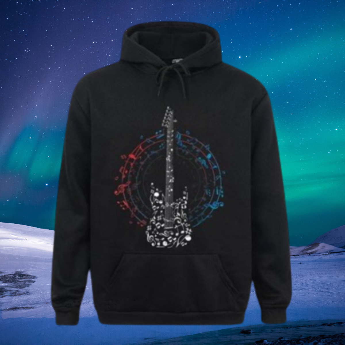 Circle Music Note Guitar Hoodie