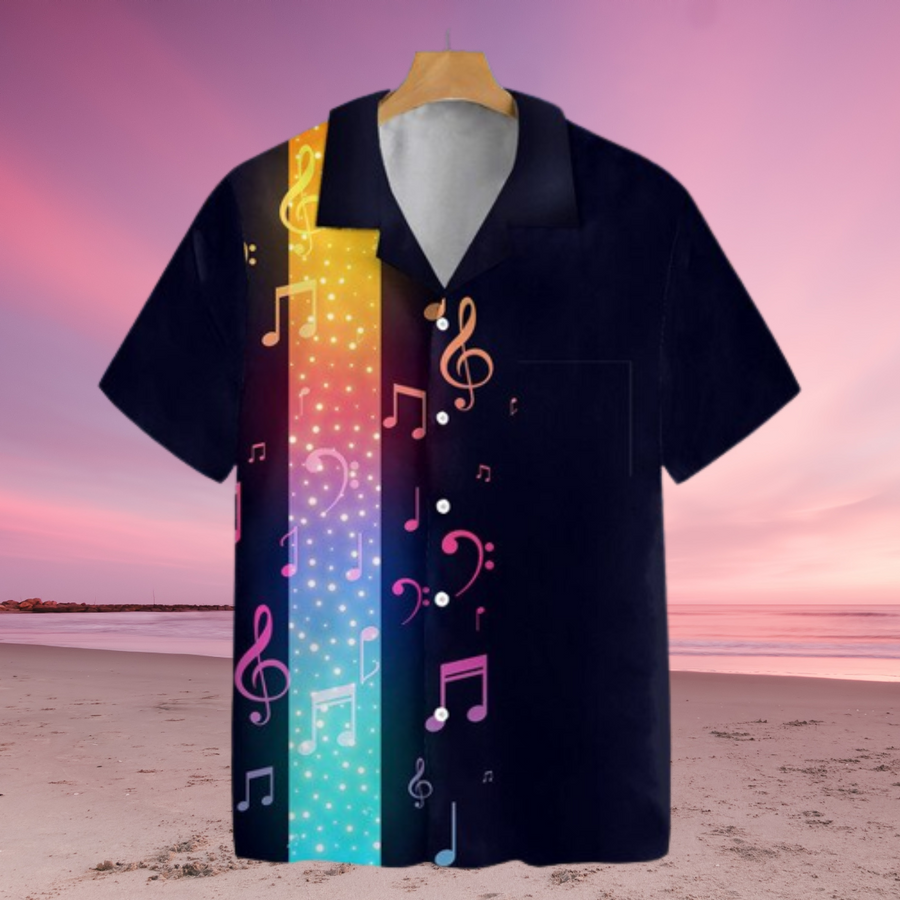 Music Note Hawaiian Oversize Shirt