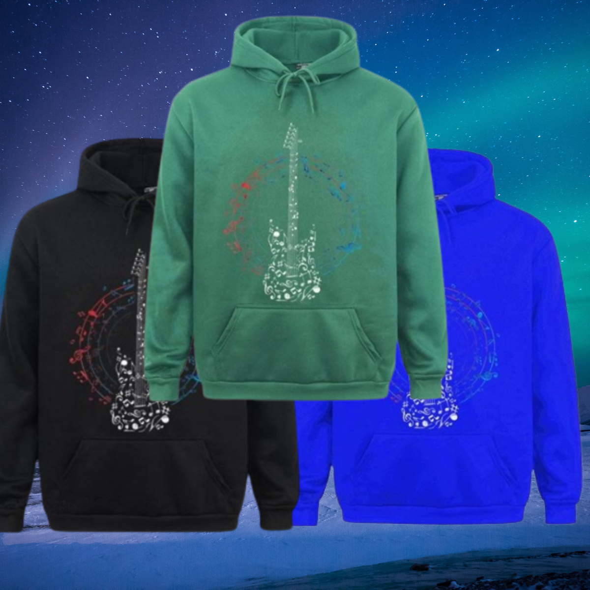 Circle Music Note Guitar Hoodie