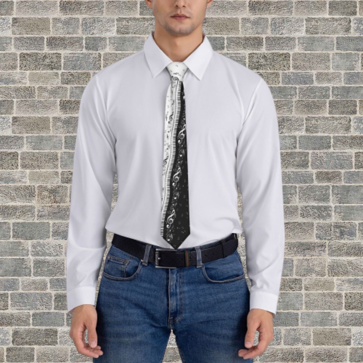 Music Note Piano Key Tie