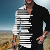 Piano Keys Print Black Shirt