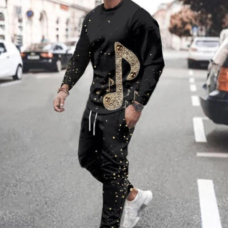 Music Note Jogging Clothing Set