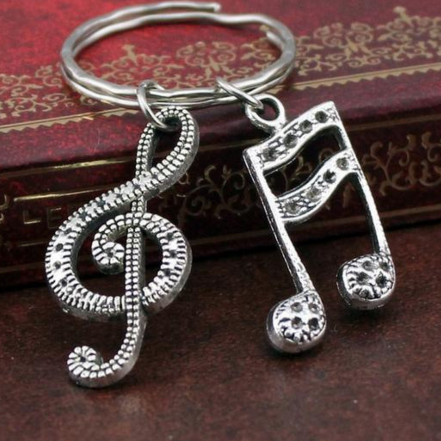 Music Note Treble Clef Keychain