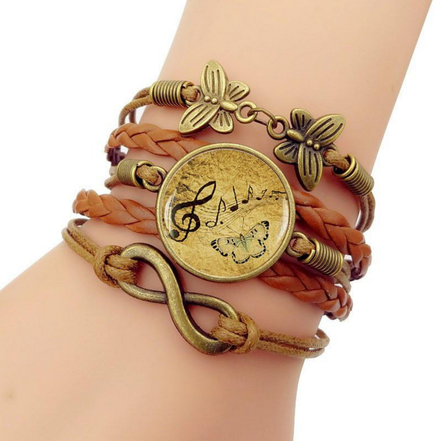 Handmade Music Note Charm Bracelet