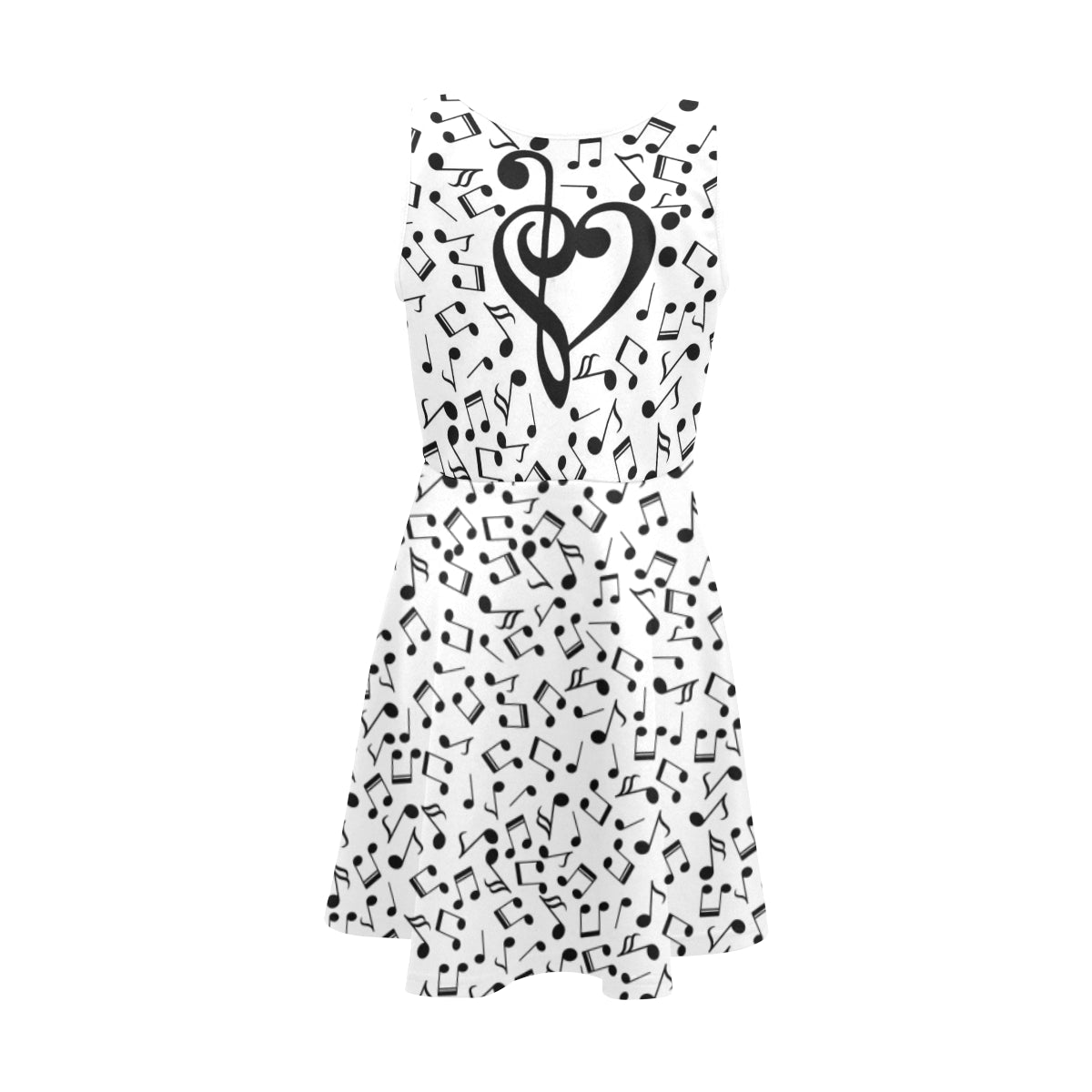 Music Notes Heart Girl's Sleeveless Sundress - { shop_name }} - Review