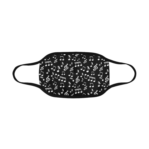 Musical Notes Mask Music Notes Black Mask - Artistic Pod