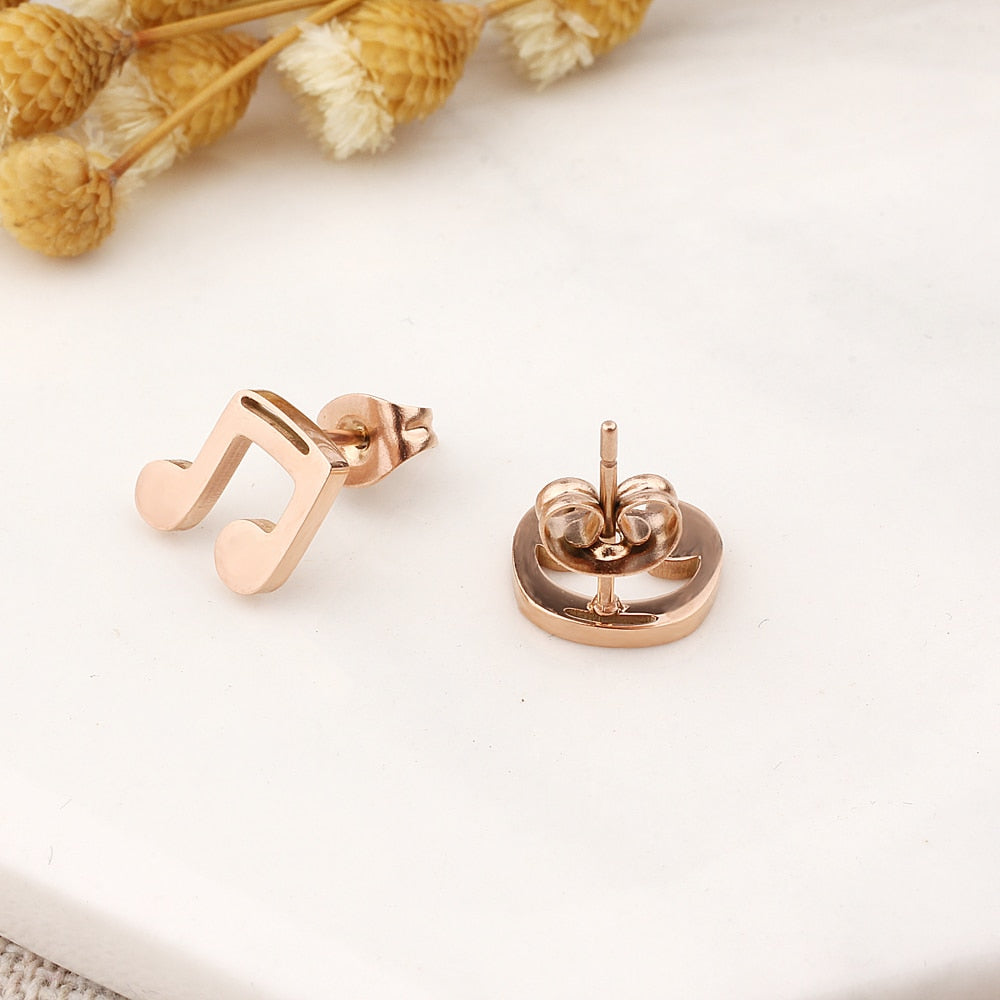 Cute Musical Notes Stud Earrings