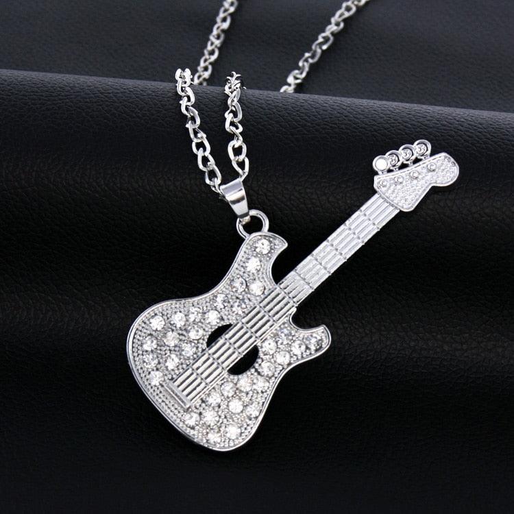 Cool Guitar Pendant Necklace