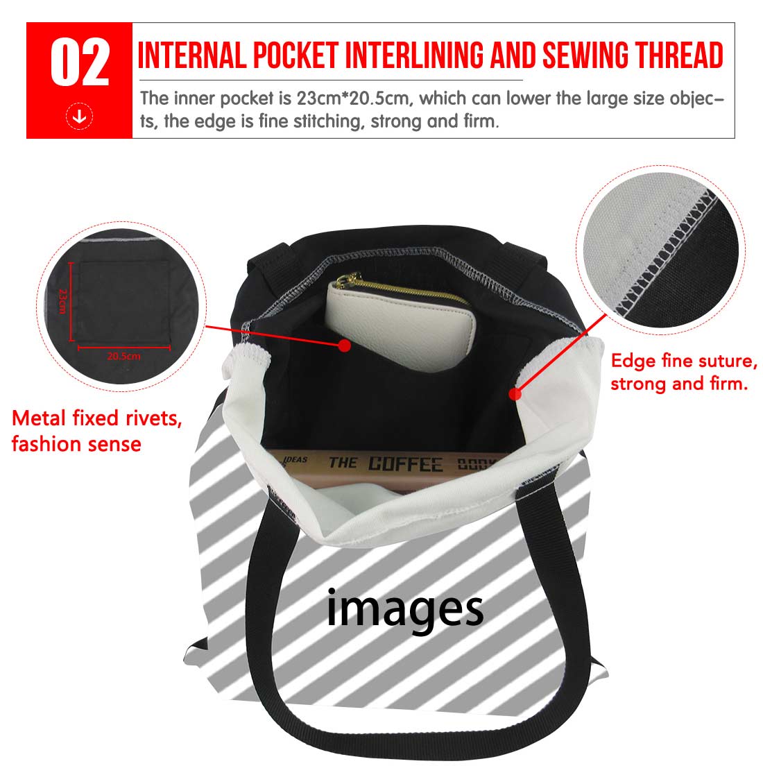 Music Notes Cat Tote Bag