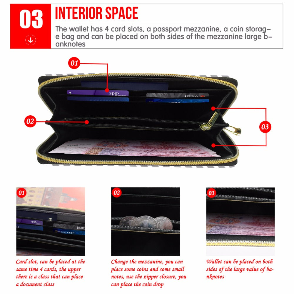 Musical Note Print Wallet