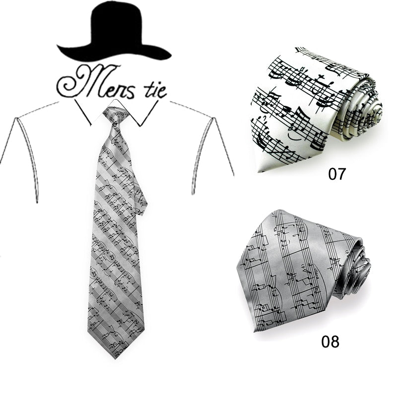 Novelty Music Note Tie