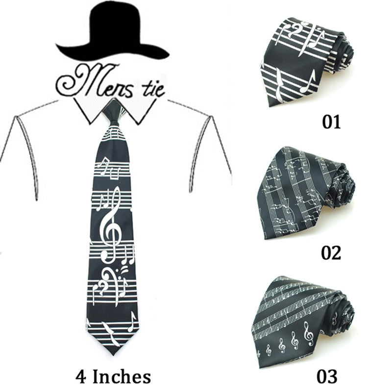 Novelty Music Note Tie