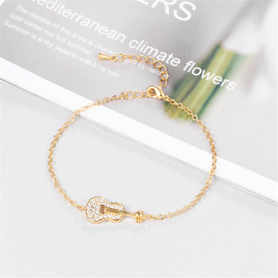 Copper Zircon Guitar Bracelet