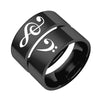 Music Treble & Bass Clef Couple Rings