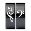 Music Treble & Bass Clef Couple Rings