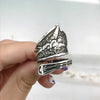 S925 Cupid Angel Music Notes Ring