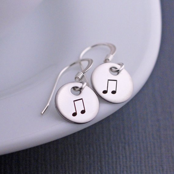 Gold & Silver Music Notes Earrings