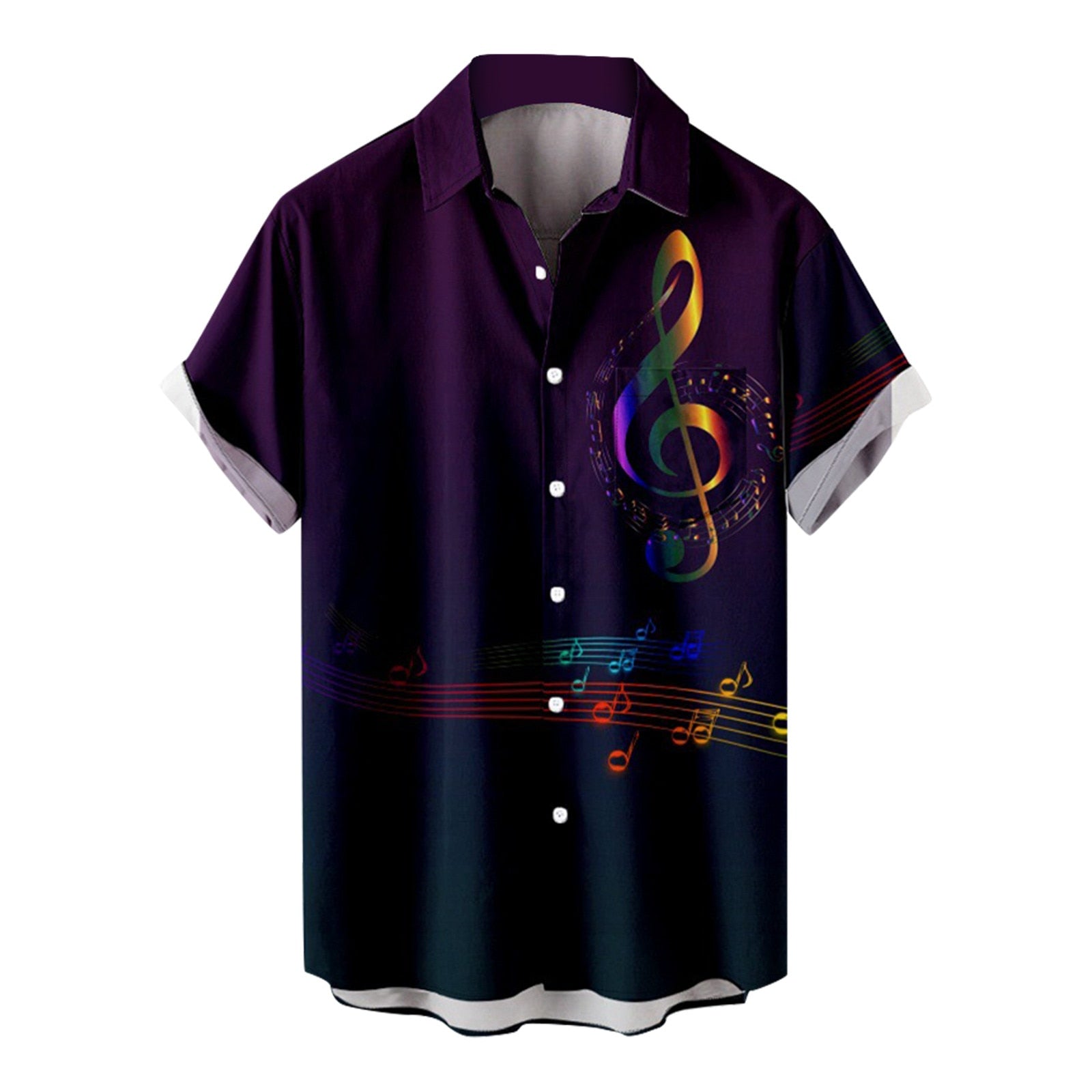 Anime Musical Note Print Men's Shirt