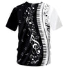 Piano Keys Music B&W T-shirt